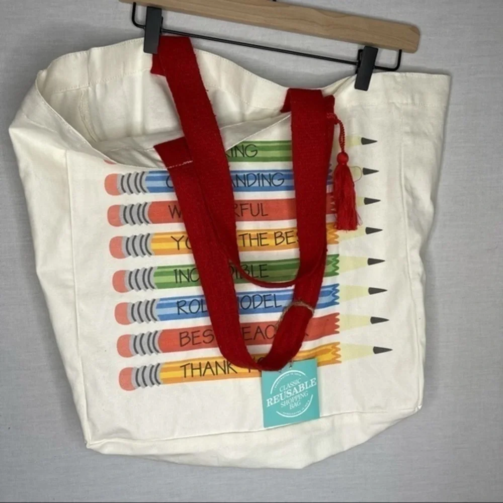 Teacher Bag Tote Cotton Teacher Shopping Bag